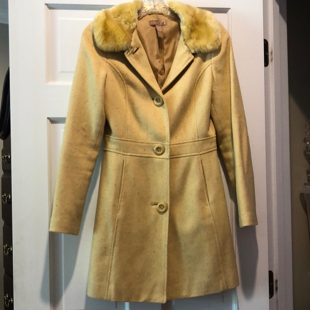 Forever 21 Yellow Peacoat